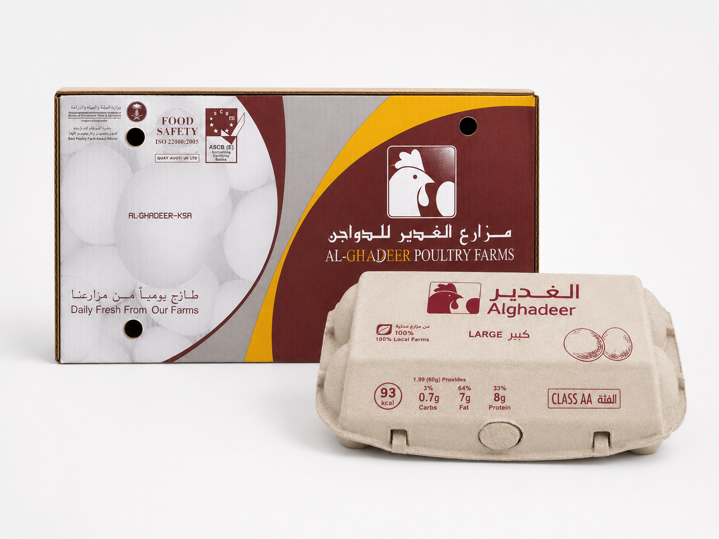 Fresh White Eggs — 15-Egg Pack Carton