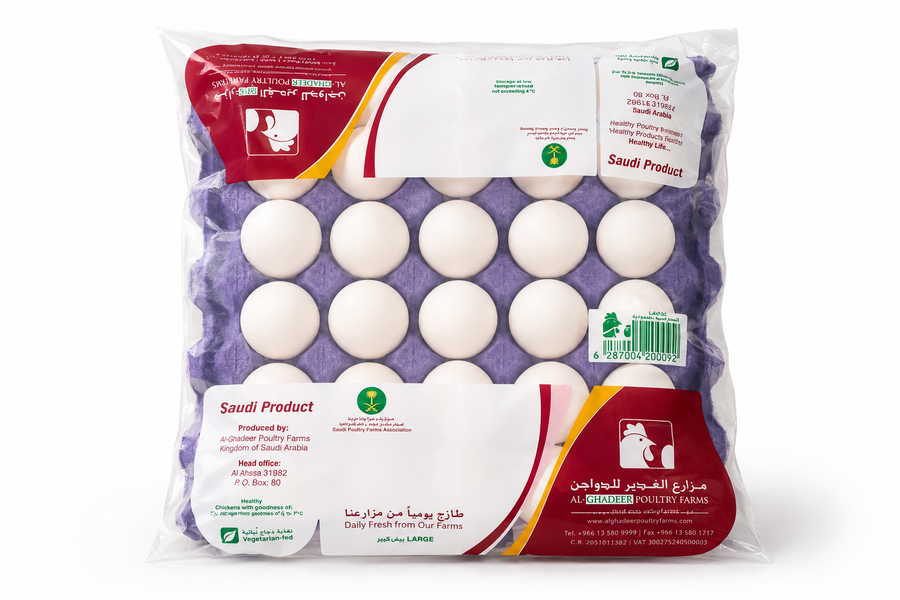 Fresh White Eggs — 30-Egg Regular Tray