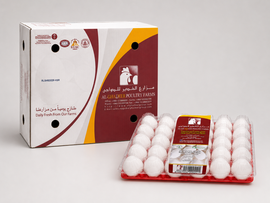 Fresh White Eggs — Plastic Tray Carton